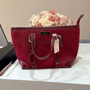 Kate Soade Red suede small tote